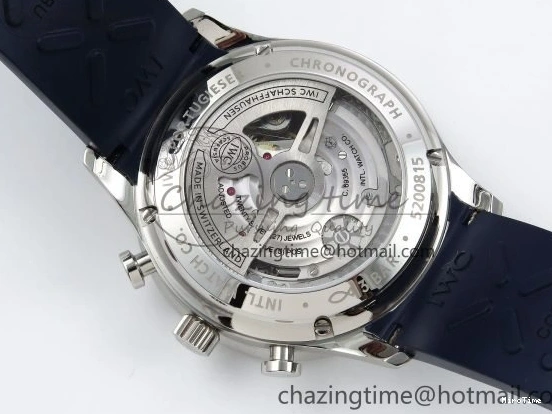 MIROTIME 0422 Casual Portuguese Chrono IW3716 Z+F 1:1 Best Edition White Dial on Blue Rubber Strap A 7016